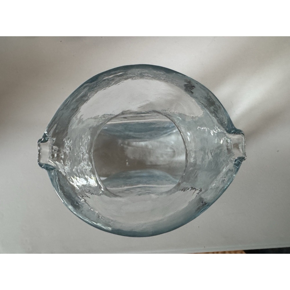 Vintage Blenko Glass #384 Water Carafe - Hand Blown Crystal Clear - Dual Spout - Picture 4 of 9